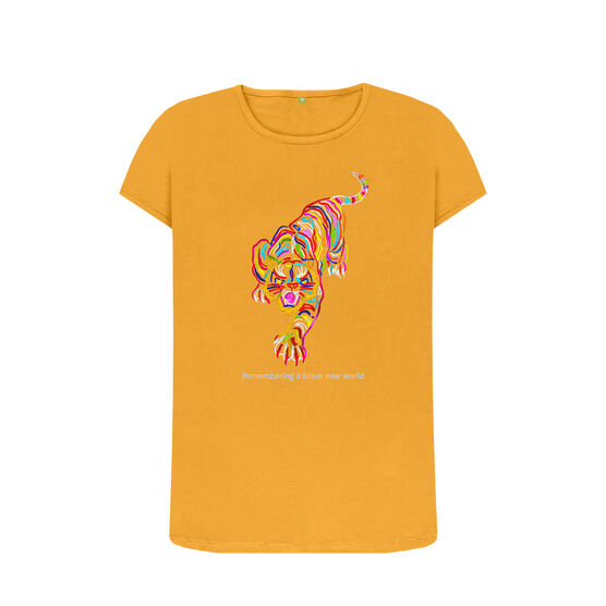 Chila Kumari Singh Burman: Tiger Drawing women's fit t-shirt